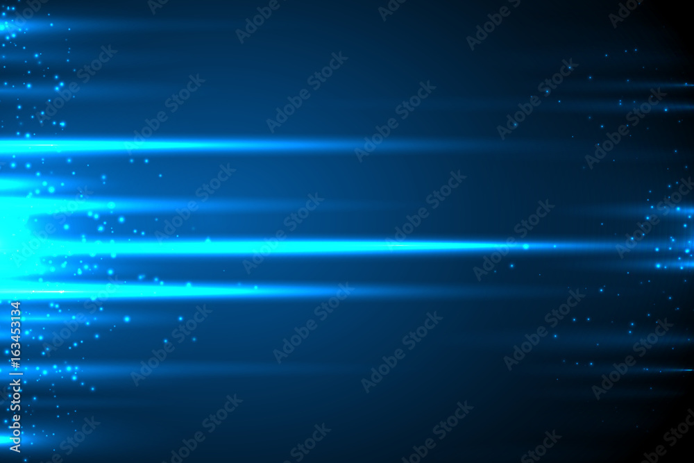 Canvas Prints glow light motion vector abstract blue background.