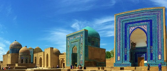 Views of Shah-i-Zinda, Uzbekistan - obrazy, fototapety, plakaty