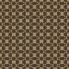 Ornamental seamless pattern. Beige and brown colors.  Endless template for wallpaper, textile, wrapping, print, interior, floor, fabric. Abstract texture. Traditional ethnic ornament for  design.