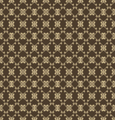 Ornamental seamless pattern. Beige and brown colors.  Endless template for wallpaper, textile, wrapping, print, interior, floor, fabric. Abstract texture. Traditional ethnic ornament for  design.