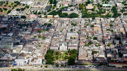 Aerial view of French Quarter, New Orleans, Louisiana