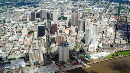 Aerial view of Downtown, New Orleans, Louisiana