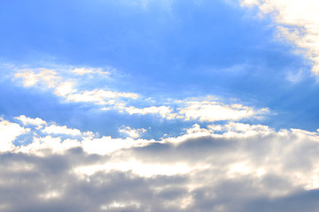 Sun behind the clouds