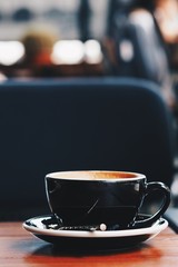 coffee latte art in coffee shop 