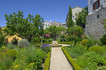 The appearance of the garden of the monastery of St. Lawrence of the Old Town. The old town belongs...