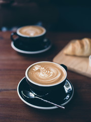 coffee latte art in coffee shop