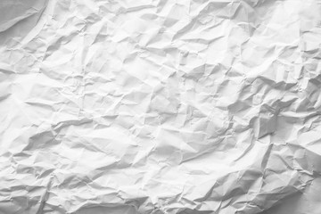 Wrinkled white paper