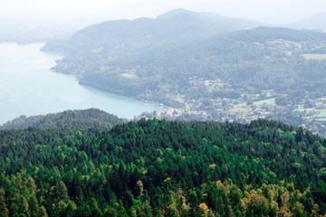 The view over the lake in Austria 