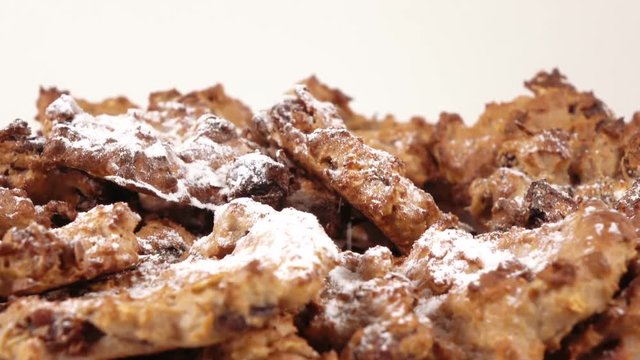 Oatmeal cookies with sugar powder