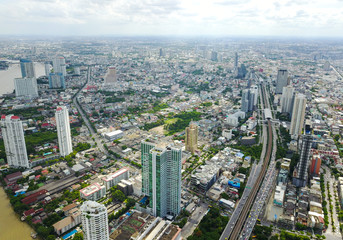 Fototapeta na wymiar Bangkok aerial view from the drone