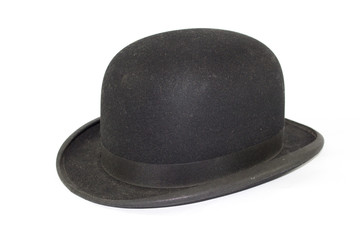 Gentleman's Bowler Hat on White Background
