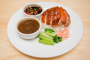 roasted duck with rice, Thai food, Chinese food