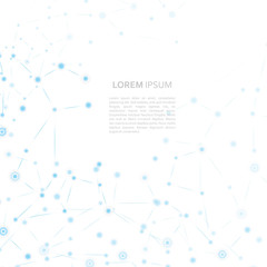 Molecule structure vector background