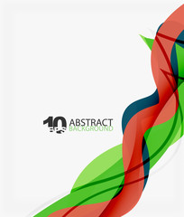 Vector wave lines abstract background