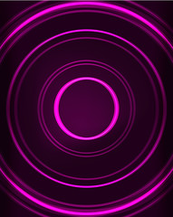 Neon circles abstract background