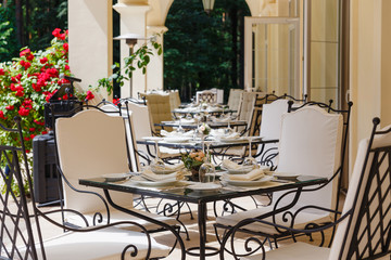 A few of the decorated tables