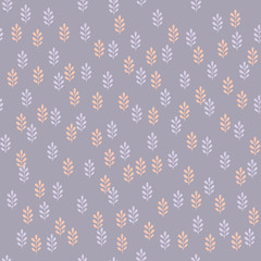 Herbs seamless pattern. Scandinavian background. Nature style.