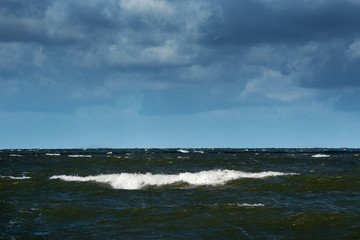 Stormy day by Baltic sea.