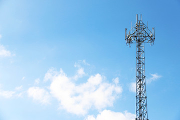 Telephone pole and sky 