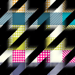Seamless background pattern. Geometrical Hounds-tooth pattern in abstract geometric style.