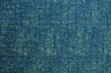 Fototapety  Glossy tile for bath, pool, kitchen, green mosaic