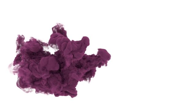purple ink drop in the water