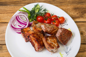 Meat, steak, shish kebab