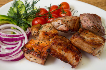 Meat, steak, shish kebab