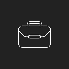 Suitcase vector icon. Luggage illustration in line style.