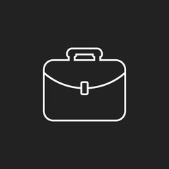 Suitcase vector icon. Luggage illustration in line style.