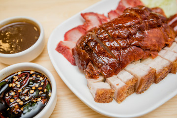 Roast duck and roast pork, Thai food, Chinese food