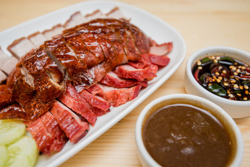 Roast duck and roast pork, Thai food, Chinese food