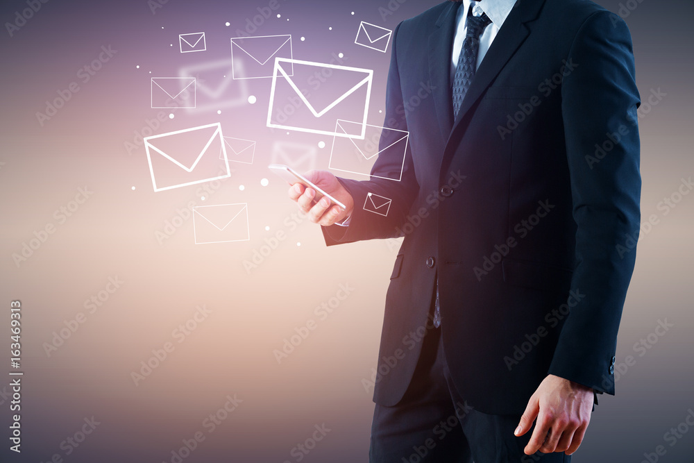 Poster E-mail networking communication concept