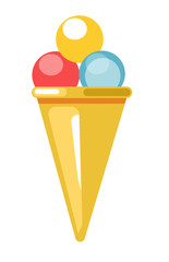 Beach bar ice cream dessert summer vector flat icon