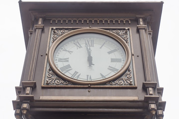 city clock close-up daytime