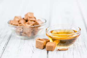 Fresh made Caramel Sirup