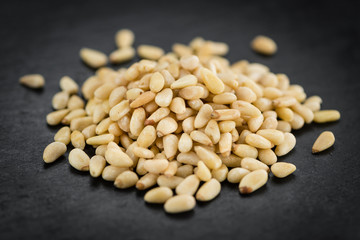 Slate slab with Pine Nuts