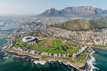 Fotobehang Tafelberg Cape Town, South Africa (aerial view)