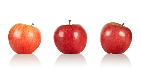 three red apples