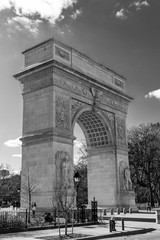 Fototapeta na wymiar Arch in Washington Square park in Greenwich village in NYC