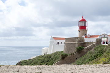Fototapeta na wymiar Lighthouse at Saint Vincent Cape (portugal)