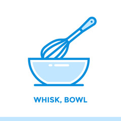 Unique linear icon of bakery, cooking. Suitable for print media, info graphics and web design