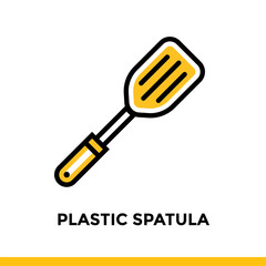 Unique linear icon of bakery, cooking. Suitable for print media, info graphics and web design