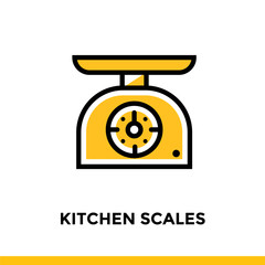 Unique linear icon of bakery, cooking. Suitable for print media, info graphics and web design