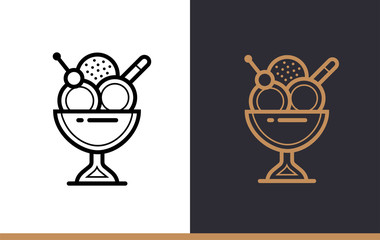 Unique linear icon of bakery, cooking. Suitable for print media, info graphics and web design