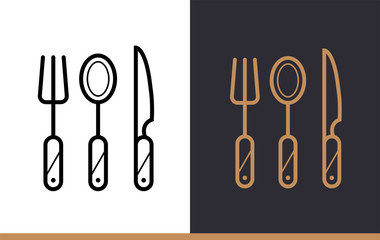 Unique linear icon of bakery, cooking. Suitable for print media, info graphics and web design