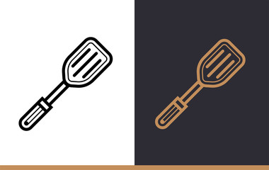 Unique linear icon of bakery, cooking. Suitable for print media, info graphics and web design