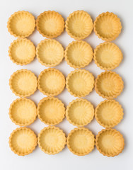 empty tart shell isolated