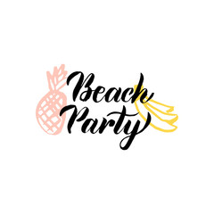 Obraz premium Beach Party Lettering