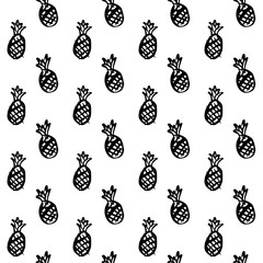 Pineapple Brush Seamless Pattern